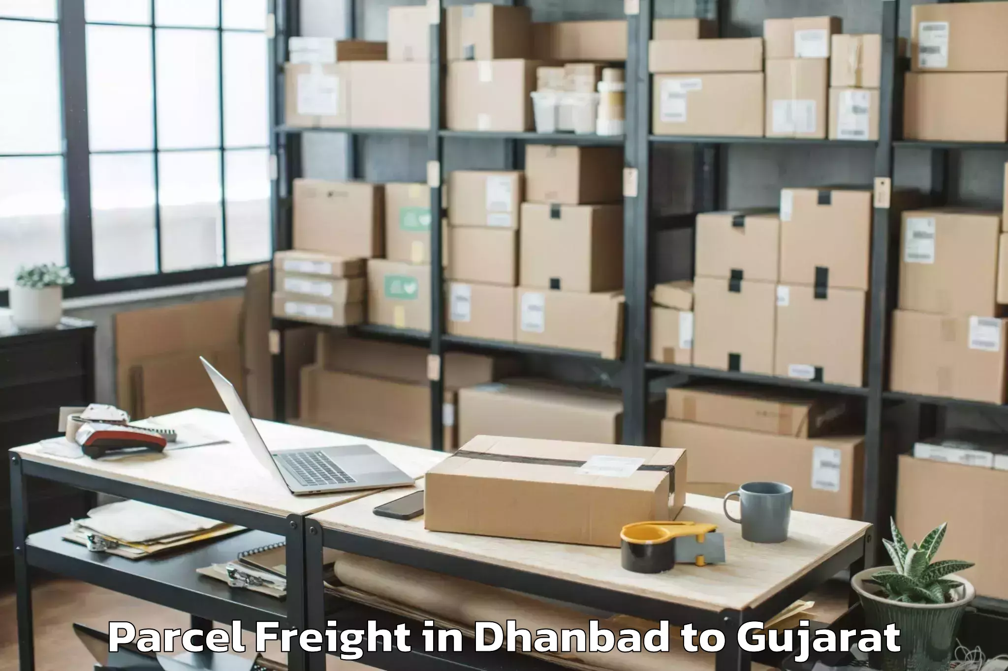 Hassle-Free Dhanbad to Bhiloda Parcel Freight